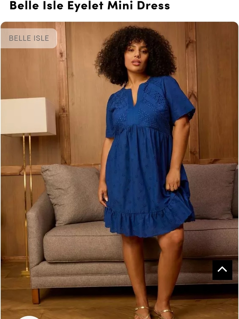 torrid Royal Blue Eyelet Babydoll Dress